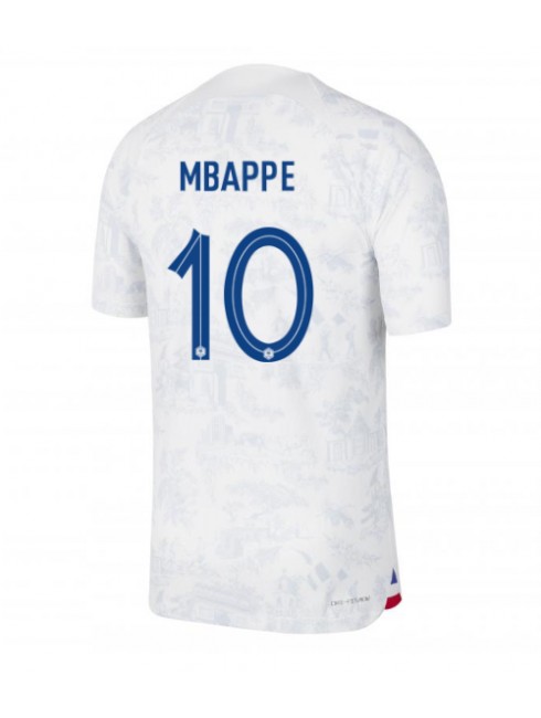 Billige Frankrike Kylian Mbappe #10 Bortedrakt VM 2022 Kortermet